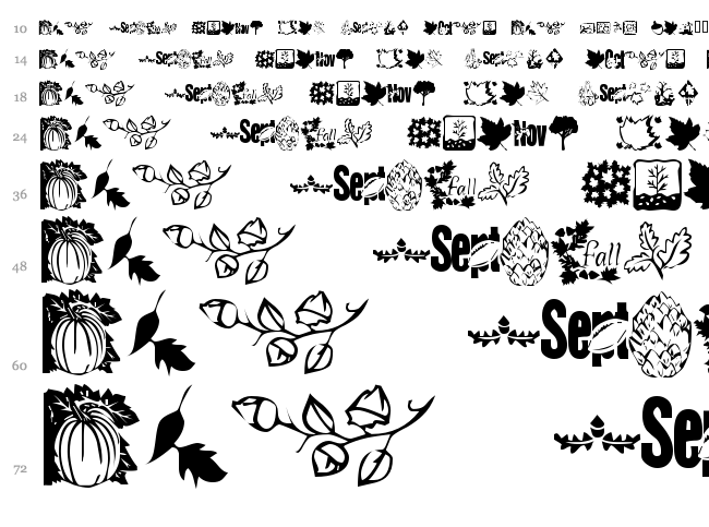 KR Fabulous Fall font waterfall
